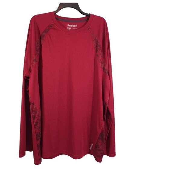 Reebok Red Crew Neck Athletic Pullover Long Sleeve T-Shirt – Men’s Size 2XL - Picture 5 of 9